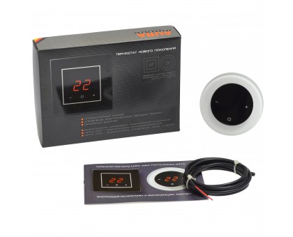 картинка Терморегулятор сенсорный RONDA 9010 White Soft круг от магазина