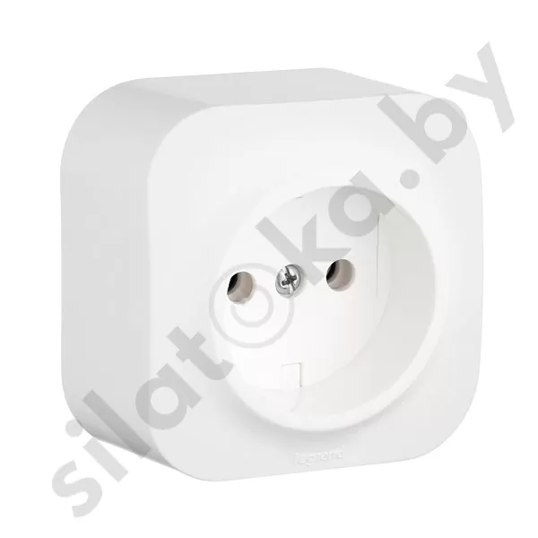 картинка Розетка б/з Legrand Quteo белый от магазина