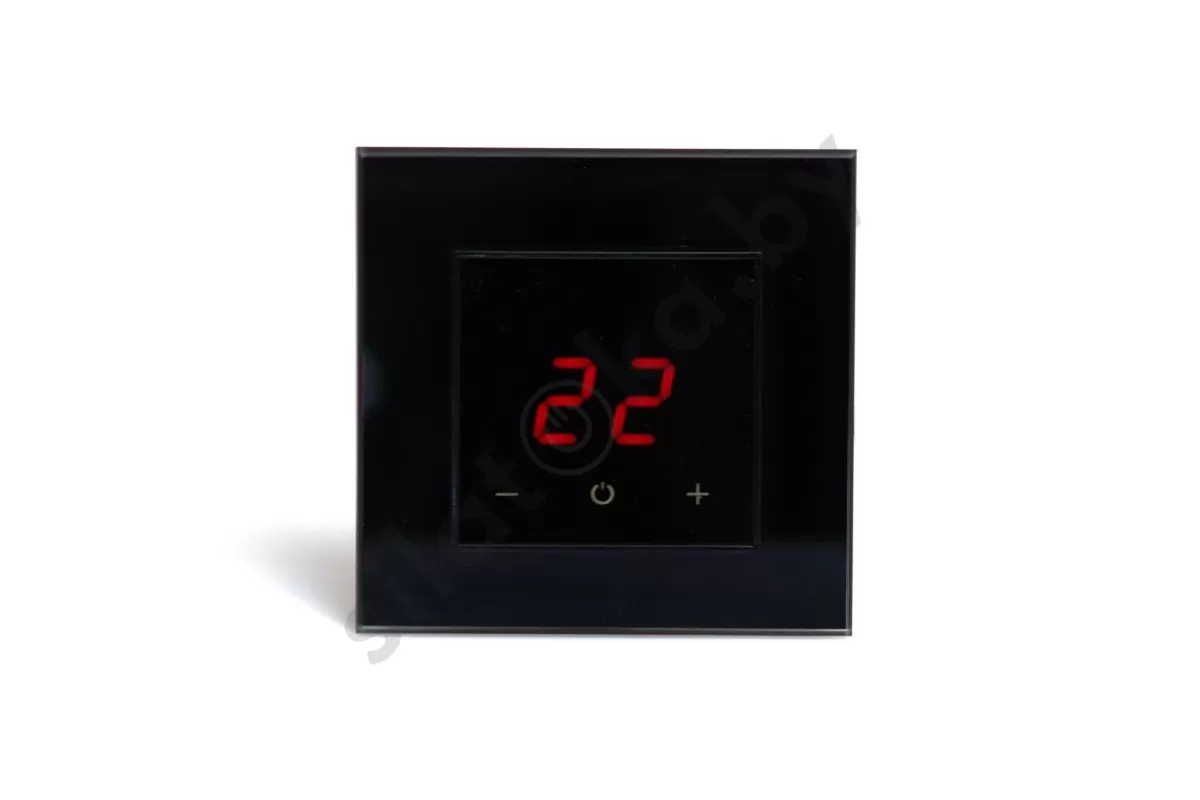 картинка Терморегулятор сенсорный ORTO 9005 Black Classic квадрат от магазина